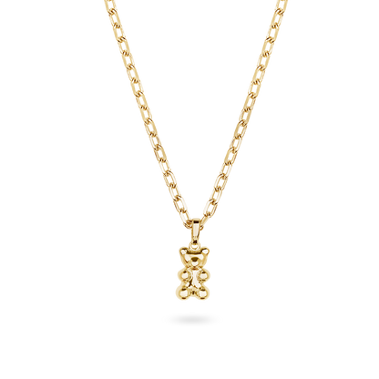 Yasbear | Der Mutmacher | Halskette mit Bärenanhänger - Gold
