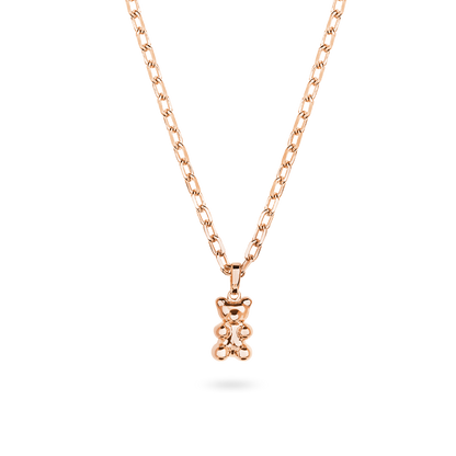 Yasbear | Der Mutmacher | Halskette mit Bärenanhänger - Rosé