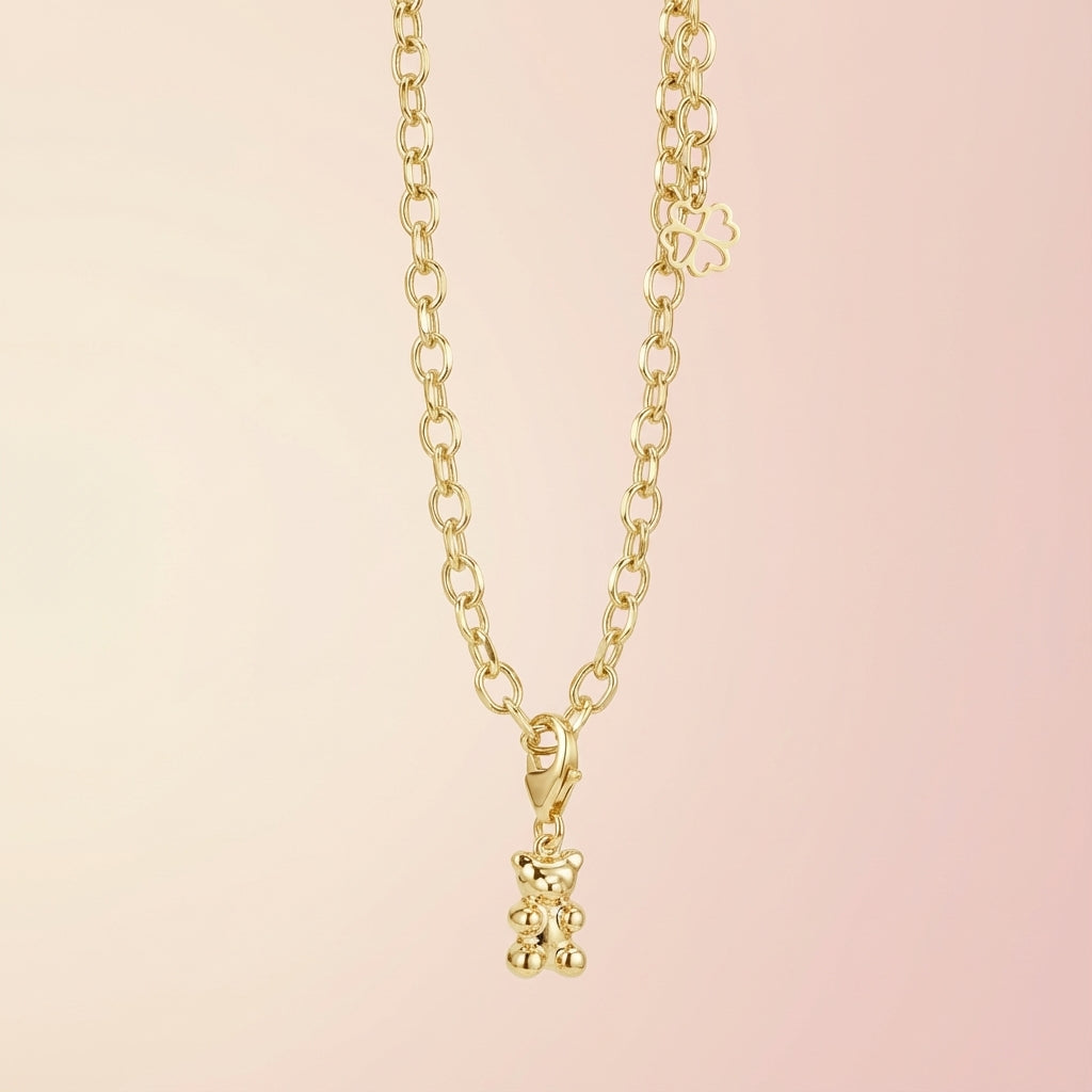 Yasbear | Der Wegbegleiter | Armkette mit Bärenanhänger - Gold