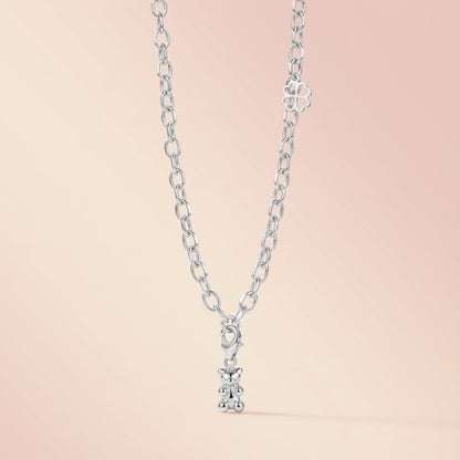 Yasbear | Der Wegbegleiter | Armkette mit Bärenanhänger - Silber