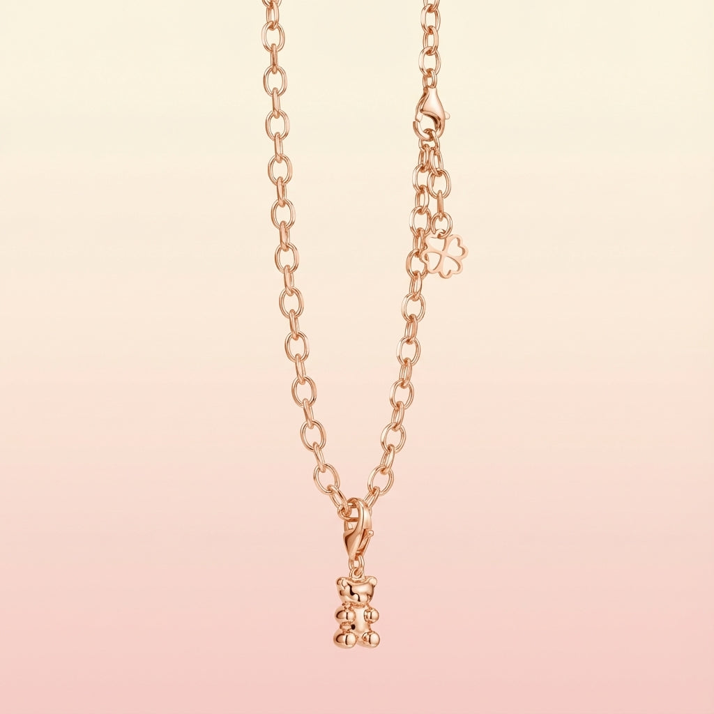 Yasbear | Der Wegbegleiter | Armkette mit Bärenanhänger - Rosé