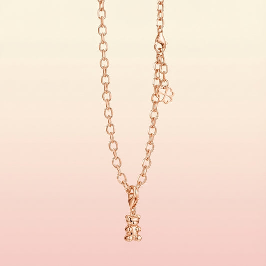Yasbear | Der Wegbegleiter | Armkette mit Bärenanhänger - Rosé
